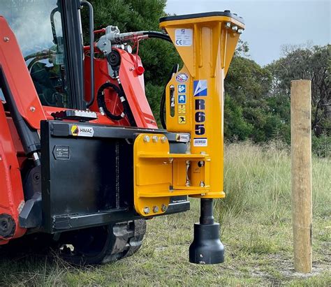 skid steer post rammer|post puncher for skid steer.